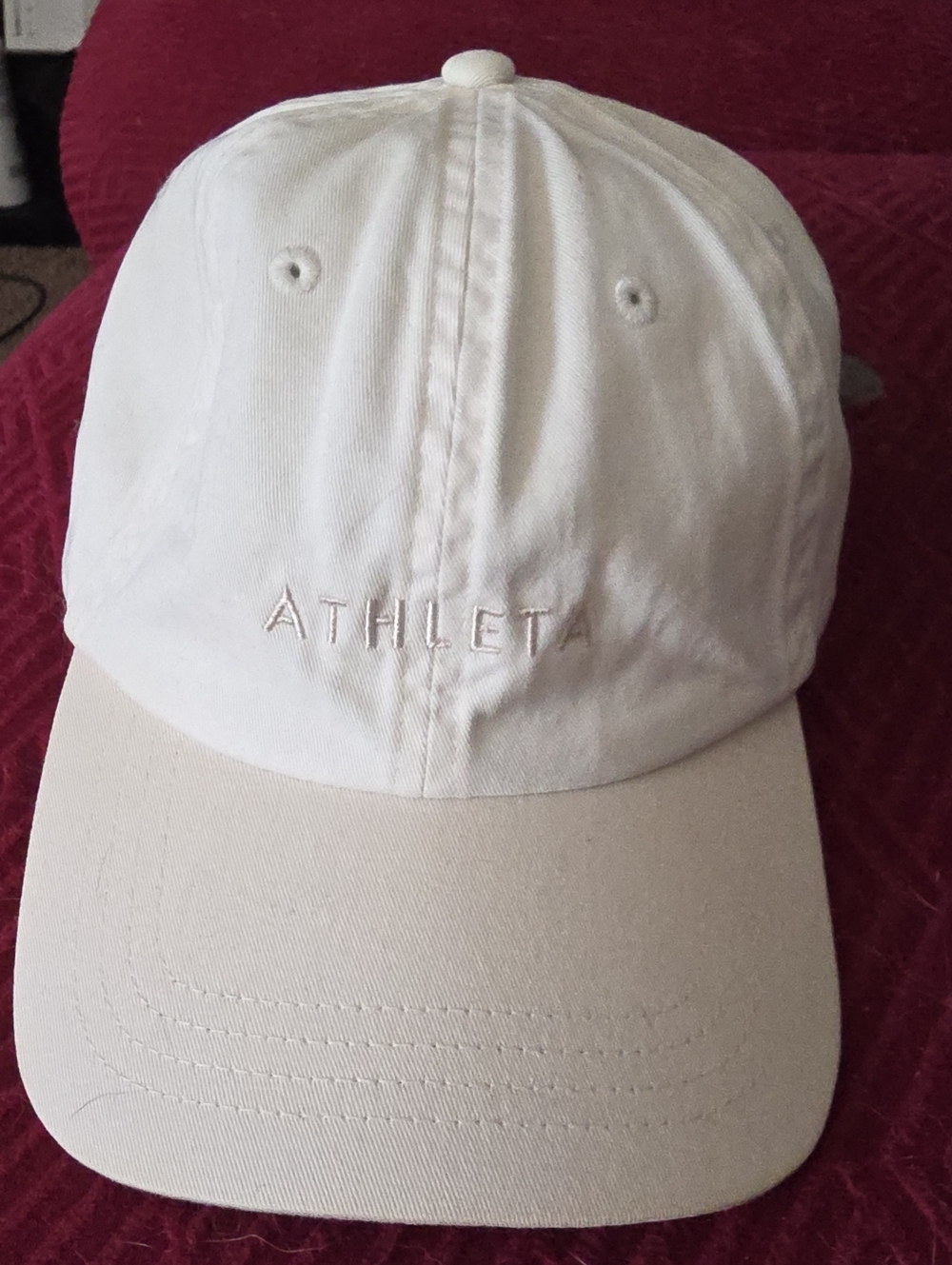 Athleta Women's White and Tan Baseball Cap